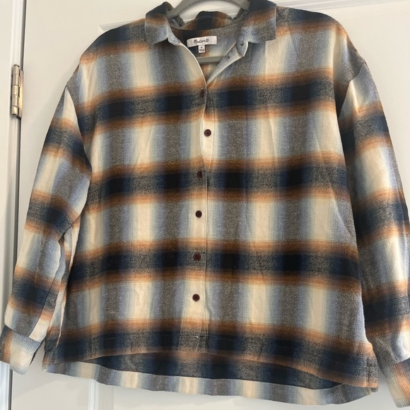 - MADEWELL Flannel Westlake Shirt In Allen Plaid Size Médium - Picture 7 of 13